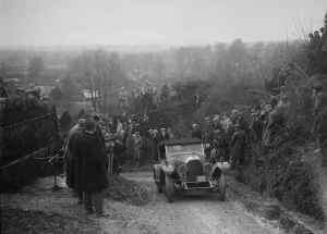 Bentley Prints: Bentley of FE Elgood competing in the MCC Exeter Trial, Ibberton Hill, Dorset, 1930