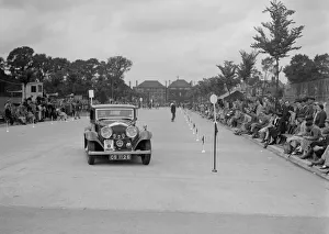 Bentley saloon of JP Agnew competing in the South Wales Auto Club Welsh Rally, 1937 Artist