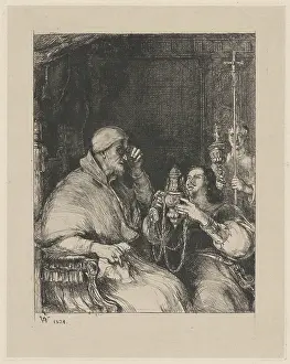 Papacy Prints: Benvenuto Cellini and Pope Paul III, 1824. Creator: Wilkie, Sir David (1785-1841)