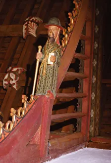 Human Likeness Prints: Bere Regis Church, Detail of Roof, Dorset, 20th century. Artist: CM Dixon