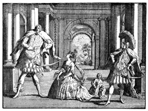 Berenstat, Cuzzoni and Senesino c1725.Artist: William Hogarth Berenstat, Cuzzoni and Senesino c1725.Artist: William Hogarth
