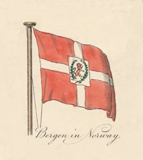 Symmetric Cross Prints: Bergen in Norway, 1838