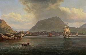 Johan Christian Clausen Dahl Prints: Bergen seen from the northern Inlet, 1836. Creator: Johan Christian Dahl