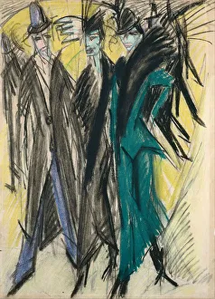 Ernst Ludwig 1880 1938 Prints: Berlin Street Scene. Artist: Kirchner, Ernst Ludwig (1880-1938)