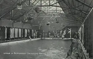 1906 Prints: Bermondsey swimming baths: interior, c1906. Creator: Unknown