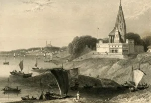 Benares Prints: The Bernar Pagoda, Benares, 1835. Creator: William Daniell