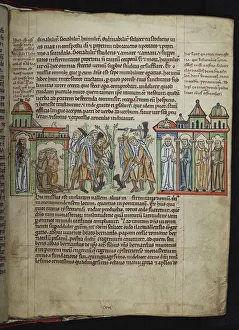Anchorite Collection: Bernard of Clairvaux sending monks to daughter houses, Cistercian monks, 1249-1250