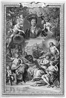 Hyacinthe Rigaud Gallery: Bernard de Fontenelle, 1728-1729. Artist: Bernard Picart