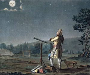 Fontenelle Prints: Bernard le Bovier de Fontenelle contemplating the plurality of worlds, 1791. Artist