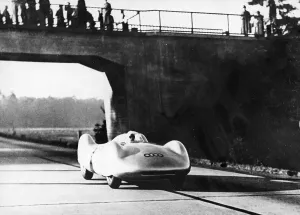 Record Breaking Prints: Bernd Rosemeyer driving an Auto Union, c1937-c1938