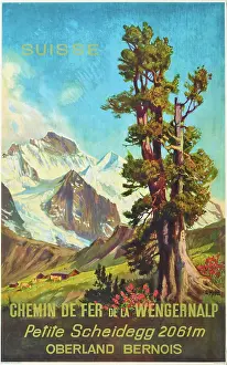 Railroad Prints: Berner Oberland Wengernalp Railway, 1952. Creator: Hodel, Ernst (1881-1955)