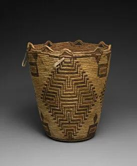 Basketry Gallery: Berry-Gathering Basket, c. 1900. Creator: Unknown