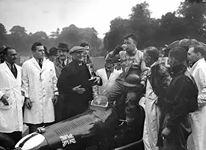 Bert Prints: Bert Hadley and his winning Austin car