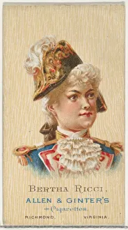 Worlds Beauties Prints: Bertha Ricci, from Worlds Beauties, Series 2 (N27) for Allen & Ginter Cigarettes