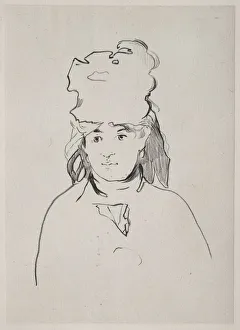 Edouard Manet French Prints: Berthe Morisot, 1872. Creator: Edouard Manet (French, 1832-1883)