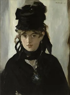 Douard 1832 1883 Prints: Berthe Morisot With a Bouquet of Violets, c. 1880. Artist: Manet, Edouard (1832-1883)