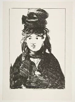Berthe Marie Pauline Gallery: Berthe Morisot (In Black), 1872-74. Creator: Edouard Manet