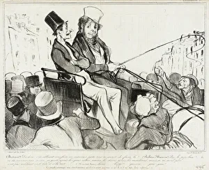 Taxi Driver Prints: (Bertrand), Dis donc, s'ils allaient nous faire.. 1838. Creator: Honore Daumier