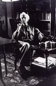 Images Dated 10th October 2013: Bertrand Russell (1872-1970) in the library of his home on his 90th birthday, 1962