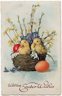 Ducklings Gallery: With best Easter Wishes, 1932. Creator: Unknown