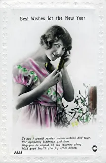 Images Dated 12th January 2009: Best Wishes for the New Year, greetings card, c1920s(?)