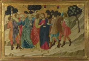 The Betrayal of Christ (From the Basilica of Santa Croce, Florence), c. 1324-1325. Artist: Ugolino di Nerio (ca 1280-1349) The Betrayal of Christ (From the Basilica of Santa Croce, Florence), c. 1324-1325. Artist: Ugolino di Nerio (ca 1280-1349)