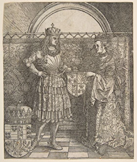Betrothed Collection: The Betrothal of Mary of Burgundy from the Triumphal Arch of Emperor Maximilian I, 1515