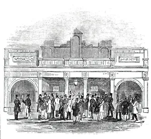 Horseracing Prints: The Betting-Room, Newmarket, 1844. Creator: Unknown
