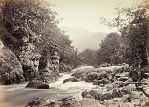Flowing Prints: Bettws-Y-Coed, The Miner's Bridge (693), Printed 1860 circa. Creator: Francis Bedford