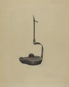 Betty Lamp Prints: Betty Lamp, 1935/1942. Creator: Unknown
