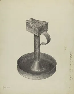 Stand Prints: Betty Lamp and Stand, c. 1940. Creator: Amelia Tuccio