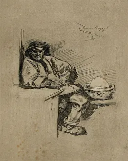Rops Felicien Prints: Beurre d'Isigny, 1875. Creator: Félicien Rops