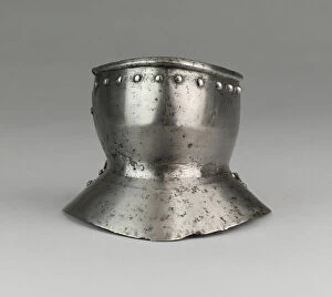 Defence Gallery: Bevor ('Falling Buff') with Two Gorget Pieces, Europe, c. 1500