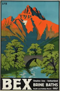 Bex brine baths. Simplon Line, 1930. Creator: Nicollerat, Aimé-Félix (1876-1946)