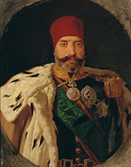 Tunisian Prints: The Bey of Tunis, Sid Muhammed Es Sadok, 1862. Creator: Johan Fredrik Hockert