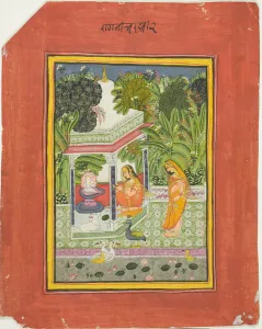 Bundi Prints: Bhairavi Ragini, Page from a Bundi Ragamala Set, c. 1765 / 80. Creator: Unknown