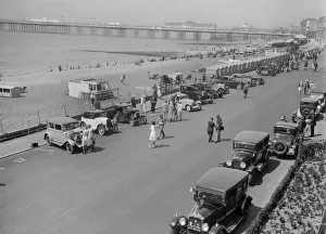 Madeira Drive Prints: B&HMC Brighton Motor Rally, Madeira Drive, Brighton, Sussex, 1930. Artist: Bill Brunell