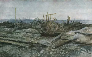 Devestation Prints: Biaches, 1917. Creator: Francois Flameng