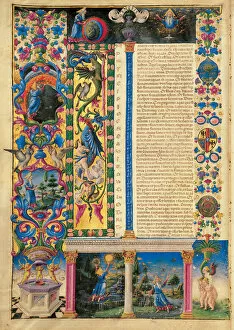 Medieval Illuminated Letter Gallery: The Bible of Borso d Este, 1455-1461. Creator: Crivelli, Taddeo (1425-1479)
