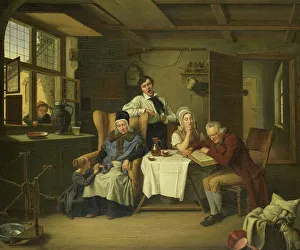 Parlor Prints: Bible Reading, 1831. Creator: Eduard Pistorius