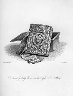 Bishop Of London Gallery: Bible used by King Charles I on the scaffold, 30th January 1649, (1840). Artist: C J Smith