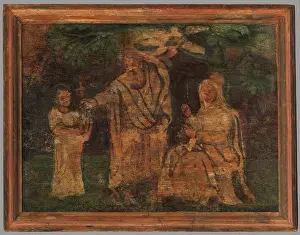 Tempera On Wood Prints: Biblicky vyjav (Bible scene), 1601-1700. Creator: Unknown
