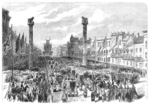 Vanishing Point Prints: Bicentenary Festival of the Royal Academy of Antwerp: procession to the Cathedral