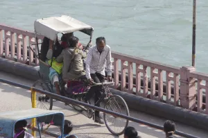 Northern Prints: Bicycle Rickshaw, Haridwar India. Creator: Unknown