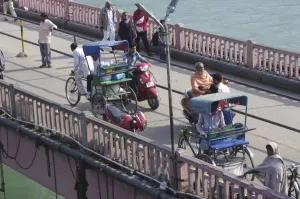 Northern Gallery: Bicycle Rickshaws, Haridwar India. Creator: Unknown