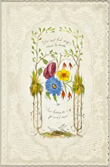 Lower Case Collection: Do Not Bid My Voice Be Mute (valentine), c. 1840. Creator: George Meek