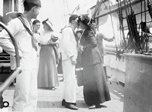 Suitcase Prints: Bidding good-bye to young sailor on USS Newport