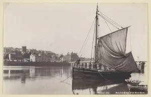 Bideford Bridge from River Bank, 1860/94. Creator: Francis Bedford Bideford Bridge from River Bank, 1860/94. Creator: Francis Bedford