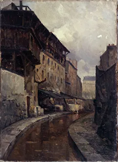 5th Arrondissement Prints: The Bievre, rue de Valence, c1900. Creator: Germain Eugene Bonneton