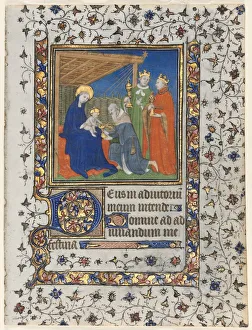 Active About 1410 25 Prints: Bifolio from a Book of Hours: Adoration of the Magi and Coronation of the Virgin, c